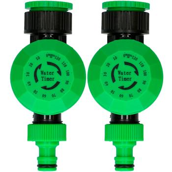 2er-Set Bewässerungs-Uhr - Optimierte Gartenbewässerung 5-120 min - Spart Wasser & verhindert Staunässe - Kombinierbar mit Sprinkleranlagen