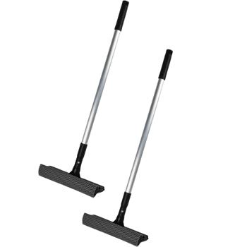 2er-Set Teleskop-Fensterreiniger mit Abzieher (ausziehbar bis 90 cm): Streifenfreie & mühelose Reinigung von Glas & Fenstern – auch für hohe Fenster