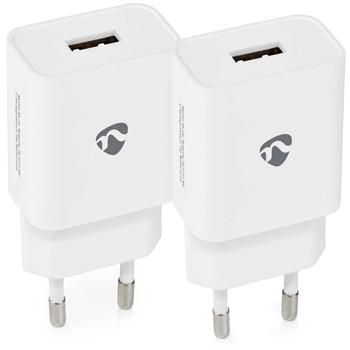 2er-Set Zuverlässiges 12W USB-A Schnellladegerät (weiss): Universeller Ladeadapter für schnelles & sicheres Laden. Kompatibel mit iPhone, Samsung & Co