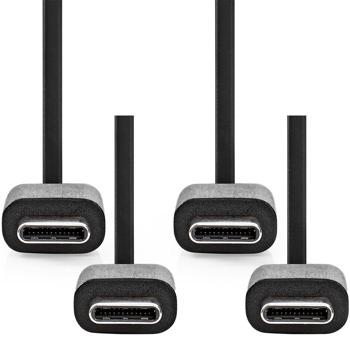 2er-Set USB-C auf USB C Ladekabel, Quick Charge, USB 2.0, schwarz, 1 m für iPhone 15, 16 / Samsung / Huawei / Xiaomi, Air Pods, Galaxy Buds, uvm.