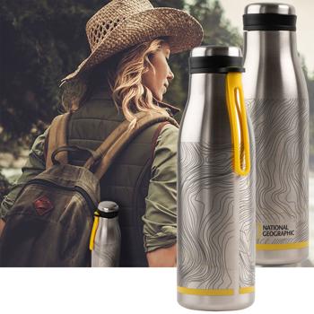 2er-Set Thermosflasche aus Edelstahl, 500 ml, Schraubverschluss, auslaufsicher, hält 6 Stunden warm oder kalt, ideal für Outdoor Abenteuer