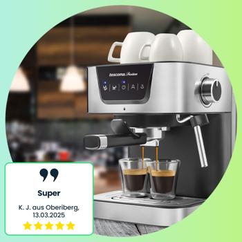 Preview: Profi Siebträger Kaffeemaschine, 19 bar, rostfreier Edelstahl, Wärmeplatte für Tassen, Milchschaumdüse f. Cappuccino, Latte Macchiato