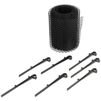 Preview: Laubschutzgitter für Dachrinnen inkl. 8 Befestigungsklemmen