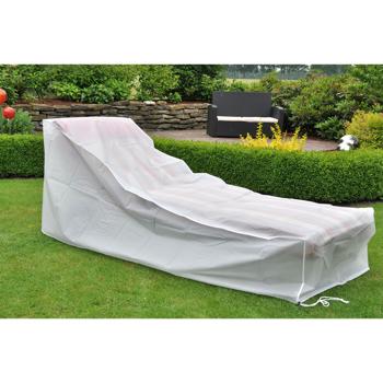 Abdeckplane für Sonnenliege - Schutzhülle weiss, 200x75x40/70 cm, UV- & wetterbeständig, robustes PEVA-Gewebe, passgenau