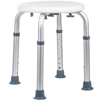 Preview: Stabiler & rutschfester Duschhocker, höhenverstellbar für ergonomischen Komfort, bis 120 kg belastbar, ideal für Senioren