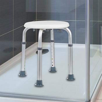 Preview: Stabiler & rutschfester Duschhocker, höhenverstellbar für ergonomischen Komfort, bis 120 kg belastbar, ideal für Senioren