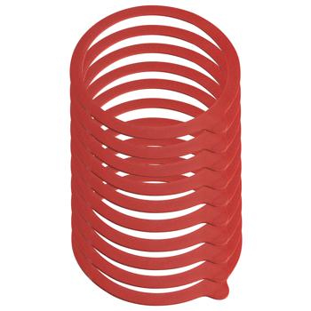 Preview: Einkochringe - 10 Stück Gummiringe mit Lasche für sicheren luftdichten Verschluss - Ø 10cm - 9,4 x 10,8cm - Mehrfach verwendbar - Ideal für Weckgläser
