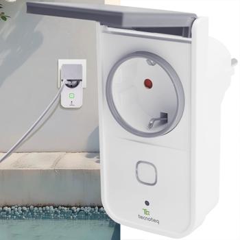 Preview: 3er-Set Smarte WLAN Outdoor Steckdose IP44 - Wetterfeste Aussensteckdose mit Stromzähler, App & Timer - Kompatibel mit Alexa & Google Home für Ihren Garten