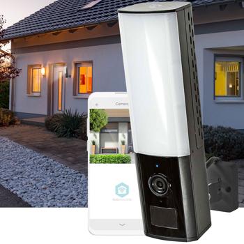 WLAN Wandleuchte mit Full HD Kamera, SmartLife App, Bewegungssensor, Nachtsicht, IP65 – Bequeme Überwachung und Beleuchtung