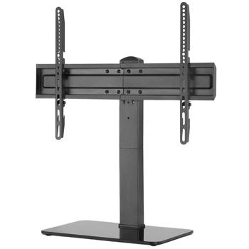 Preview: TV-Ständer für 37-70 Zoll Fernseher – schwenkbar & drehbar, stabiler Standfuss aus Glas, höhenverstellbar, modernes Design für jedes Wohnzimmer