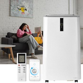 Mobile Klimaanlage mit 12.000 BTU, leistungsstark & leise, mit Entfeuchter, Timer & App-Steuerung, auf Rollen für flexiblen Einsatz in jedem Raum