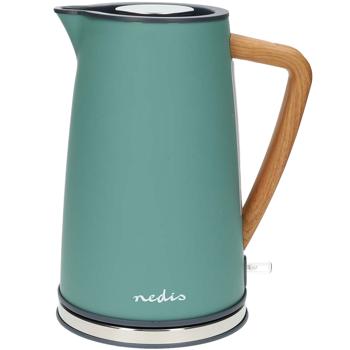 Edler Design-Wasserkocher in Mintgrün - 1.7 Liter, 2200 Watt, Edelstahl mit Soft-Touch-Oberfläche – 360° drehbar & ein Blickfang in jeder Küche