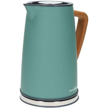Preview: Edler Design-Wasserkocher in Mintgrün - 1.7 Liter, 2200 Watt, Edelstahl mit Soft-Touch-Oberfläche – 360° drehbar & ein Blickfang in jeder Küche