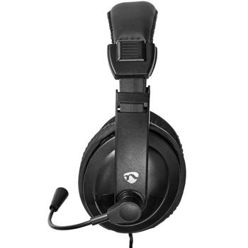 Preview: Over-Ear PC-Headset - Klappbares Mikrofon für Online-Meetings, Skype & Gaming - 40 mm-Lautsprechertreiber, 1.8m Kabel - Schwarz, Stereo, 3.5mm