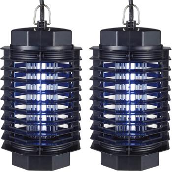 2er-Set UV-Insektenfalle, elektrische Fliegenlampe, Steckdose, bis 50m². Leistungsstarker Insektenvernichter, hygienisch & sicher für Wohnräume