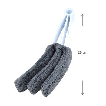 Preview: 4er-Set Flexibler Jalousien- und Lamellen-Reiniger - Mikrofaser-Fleece waschbar für Heizkörper & Jalousien - 3 Reinigungsflächen - Anthrazit 20cm