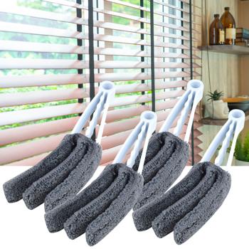 4er-Set Flexibler Jalousien- und Lamellen-Reiniger - Mikrofaser-Fleece waschbar für Heizkörper & Jalousien - 3 Reinigungsflächen - Anthrazit 20cm