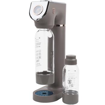 Preview: Wassersprudler im Design-Look, taupe, mit 2 BPA-freien Flaschen & Barometer: für sprudelnde Getränke, stilvoll & praktisch für jeden Haushalt