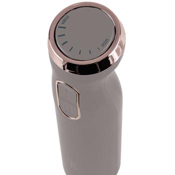 Preview: Eleganter 800W Stabmixer: Design-Highlight in der Trendfarbe taupe, aus robustem Edelstahl für kraftvolles Mixen von Smoothies, Suppen, Saucen