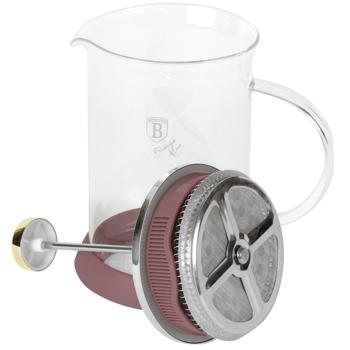 Preview: Design-French Press für Kaffee und Tee, 800ml, bordeaux: Für aromatischen Kaffee & losen Tee, hochwertig & stilvoll, Ihr Barista-Erlebnis Zuhause