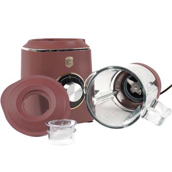 Preview: Moderner Standmixer, 1000W, Bordeaux Matt, 1,5L Glas – Edelstahlklingen, Pulsfunktion, mit Dosierbecher, Smoothiemaker