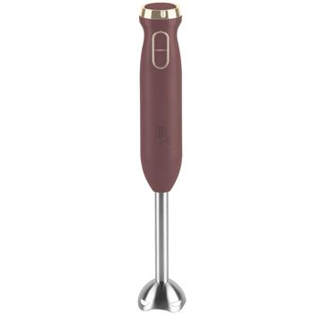 Preview: Eleganter 800W Stabmixer: Design-Highlight in bordeaux-rosegold aus robustem Edelstahl für kraftvolles Mixen von Smoothies, Suppen, Saucen