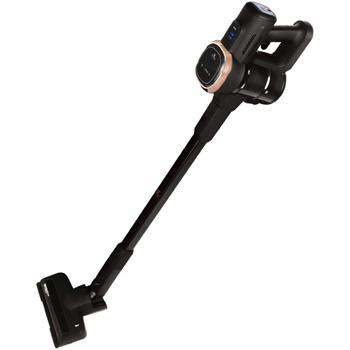 Preview: Design Akku-Staubsauger, 220 W BLDC Motor, 25,9 V Li-ION Akku, schwarz-roségold, Bürste mit LED Beleuchtung