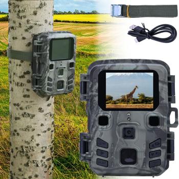 Kompakte Wildkamera, Full HD, PIR Bewegungssensor, Nachtsicht mit IR LEDs, IPX5, 180g leicht, Farbdisplay, für eine diskrete Tierbeobachtung