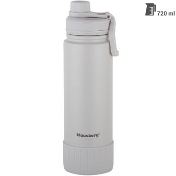 Preview: Doppelwandiger Thermobecher 720ml beige - Auslaufsicherer Trinkbecher für heisse & kalte Getränke - BPA-frei, 18/8 Edelstahl, stossfest, für Arbeit & Freizeit