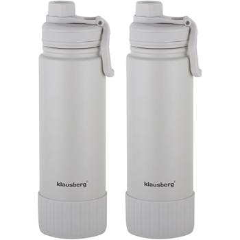 Preview: 2er-Set Doppelwandiger Thermobecher 720ml beige - Auslaufsicher für Reisen & Büro - Heiss- & Kaltgetränke isoliert - 18/8 Edelstahl BPA-frei