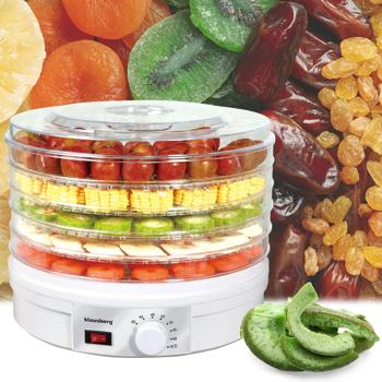 Vitalstoff-Dörrautomat, 5 Ebenen, 350W, 35-70°C, weiss – Für vitaminreiche Snacks, erhält Nährstoffe, Dörrgerät