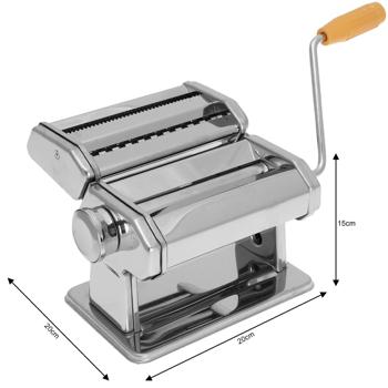 Preview: Massive Pastamaschine, 2,5kg, mit Nudeleinsätzen, 15cm – Für handgemachte Spaghetti, Lasagne & Ravioli, stabile Ausführung
