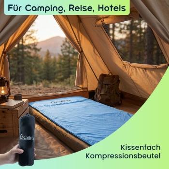 Preview: Ultraleichter Hüttenschlafsack, atmungsaktive Mikrofasern, nur 200g, inkl. Nylon Kompressionsbeutel, Schlafsack für Camping, Reise, Hotels