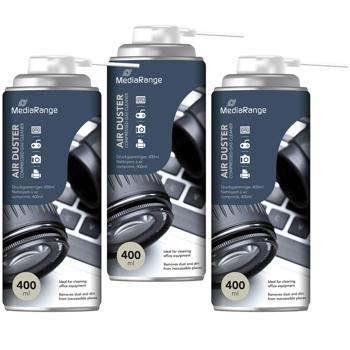 3er-Set Effektives Druckgas-Spray, Druckluftspray, Air Duster, 400 ml, für die Reinigung von Tastatur, Computer, Kamera, Smartphone, Auto, Küche