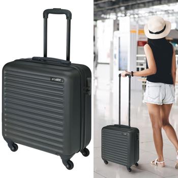 Kompakter Reisekoffer 40 cm Dunkelgrau – 27 Liter Hartschale - Leicht, stabil & Optimaler Begleiter für Reisen