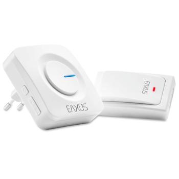 Preview: Kabellose Türklingel, batteriefrei, weiss: LED-Anzeige, 36 Melodien & IP44-Schutz. Zuverlässige & moderne Funk-Klingel für Ihr Zuhause.