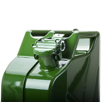 Preview: Metall Kraftstoffkanister 20L: Benzinkanister, Olivgrün - Robuster Reservekanister für Benzin & Co. – Sichere Aufbewahrung, Langlebig & Zuverlässig