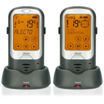 Preview: Outdoor Babyphone bis zu 1.000 Metern Reichweite, Gegensprechfunktion, Einstellbare Mikrofon Empfindlichkeit, 6 Schlaflieder, Temperatur, Alarm