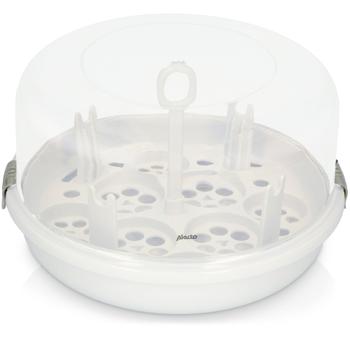 Preview: Mikrowellen Babyflaschensterilisator - Hygienische Dampfsterilisation tötet 99.9% Bakterien - Für 4x 250ml Flaschen - Kompakt & BPA-frei