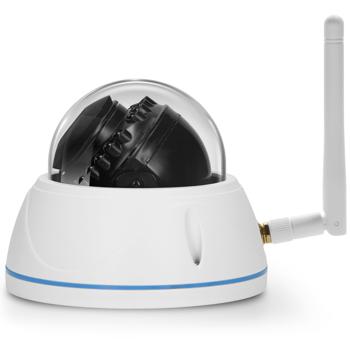 Preview: Wetterfeste WLAN-Dome-Kamera (1080p): 110° Bildwinkel, IP55-Aussenschutz. App-Live-View für Smartphone, Wand- & Deckeninstallation