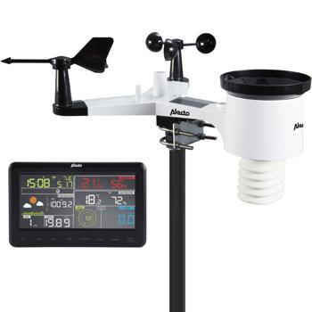 Preview: Profi WLAN-Wetterstation mit Aussen-Messstation – Farbdisplay, App, Taupunkt, UV & Weather Underground – Reichweite 30m