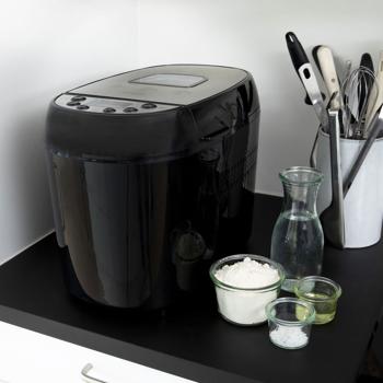 Preview: Brotbackmaschine 870W mit 1.5kg Kapazität – Brotbackautomat mit 12 Programmen, LCD-Display & Krusteneinstellung für Weiss- & Vollkornbrot