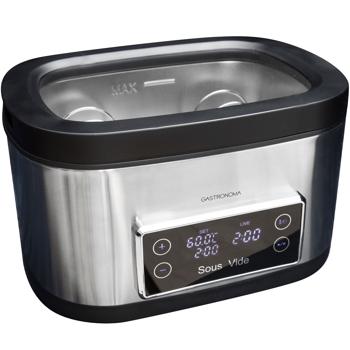 Preview: Profi Sous Vide Garer mit Behälter, 9L, 700 W, gebürsteter Edelstahl, LCD Display, für perfektes Vakuum Garen im Wasserbad