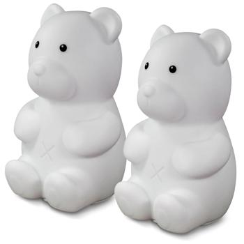 2er-Set LED Nachtlicht "Basti der Bär" - Einschlafhilfe & Stilllicht für Kinder/Babies - RGB Farbwechsel, Touch-Steuerung, batteriebetrieben, 30.000h Lebensdauer