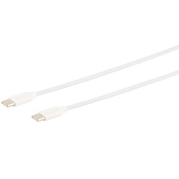 Preview: Schnellladekabel USB-C auf USB-C, weiss, 0,5 m