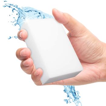 Preview: Schmutzradierer-Reinigungsschwamm 60er Vorteilspack - Melamin-Schaum für Haushalt, Büro & Auto - Gegen Kalk, Fett, Stiftspuren - Hautfreundlich & chemiefrei