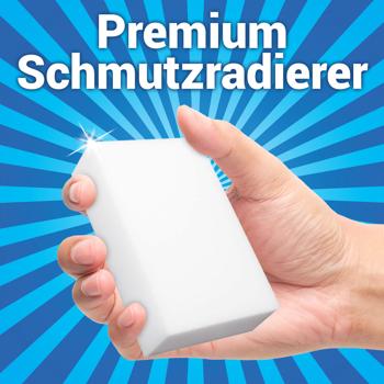 Preview: Schmutzradierer-Reinigungsschwamm 60er Vorteilspack - Melamin-Schaum für Haushalt, Büro & Auto - Gegen Kalk, Fett, Stiftspuren - Hautfreundlich & chemiefrei