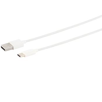 Preview: 3er-Set Daten- & Ladekabel USB-A auf USB-C - Schnelles Laden 18W & 480 Mbit/s Datenübertragung - 2m weiss, TPE-Ummantelung - für Smartphone Tablet