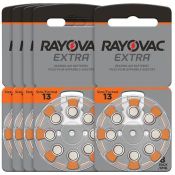Rayovac Hörgeräte Batterien Typ 13 (PR48 ZL2) - Orange Farbcode - extralange Laufzeit für zuverlässigen Hörkomfort - 40er-Pack Zink-Luft 1,45V 310mAh