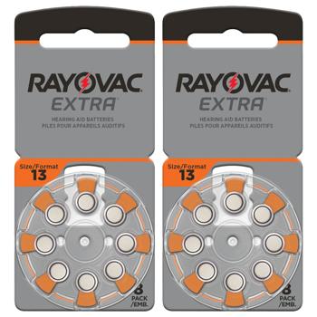 Rayovac Hörgeräte-Batterien Typ 13 (PR48 ZL2) - 16er-Pack orange - Zn/Luft 1,45 V 310 mAh - Extra lange Laufzeit für optimalen Hörkomfort